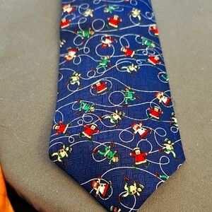 Men's Blue Skiing Pattern Tie. Childers Miracle Network.